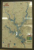 lake Jackson map, framed