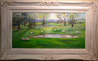 English-Country-Side-Oil-12x24-w-Frame-$395