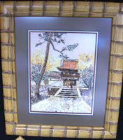 Bamboo frame with 4 mats