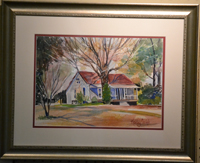 Covington-Homestead-Watercolor-16x20-w-Framed-$250-Not-Framed-12x16-Special-Order-$150