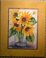 Jar-Sunflowes-Watercolor-12x16-$135